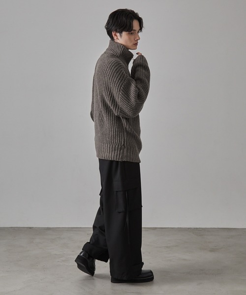 CLEL（クレイル）の「【CLEL】Volume Melange Half Zip Knit