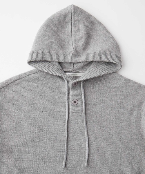 Anchor Smith（アンカー スミス）の「ビッグシルエットハーフボタンニットパーカー（パーカー・メンズ・グレー/ブラック・M/L/XL）」の22枚目の写真