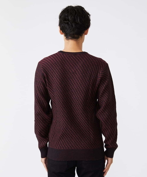 MK MICHEL KLEIN HOMME (エムケーミッシェルクランオム)の「Vネックニット / ツイルへリンボン(ニット/セーター・メンズ・チャコールグレー/ブラック/ライトグレー/ボルドー・51/48/46)」の7枚目の写真