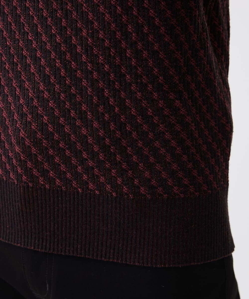 MK MICHEL KLEIN HOMME (エムケーミッシェルクランオム)の「Vネックニット / ツイルへリンボン(ニット/セーター・メンズ・チャコールグレー/ブラック/ライトグレー/ボルドー・51/48/46)」の10枚目の写真