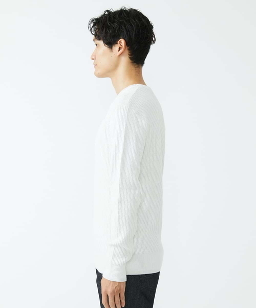 MK MICHEL KLEIN HOMME (エムケーミッシェルクランオム)の「Vネックニット / ツイルへリンボン(ニット/セーター・メンズ・チャコールグレー/ブラック/ライトグレー/ボルドー・51/48/46)」の15枚目の写真