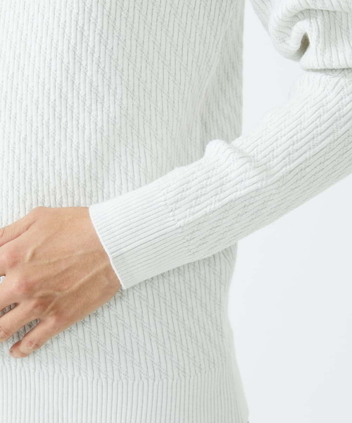 MK MICHEL KLEIN HOMME (エムケーミッシェルクランオム)の「Vネックニット / ツイルへリンボン(ニット/セーター・メンズ・チャコールグレー/ブラック/ライトグレー/ボルドー・51/48/46)」の18枚目の写真