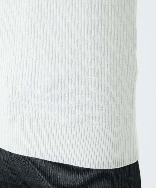 MK MICHEL KLEIN HOMME (エムケーミッシェルクランオム)の「Vネックニット / ツイルへリンボン(ニット/セーター・メンズ・チャコールグレー/ブラック/ライトグレー/ボルドー・51/48/46)」の19枚目の写真