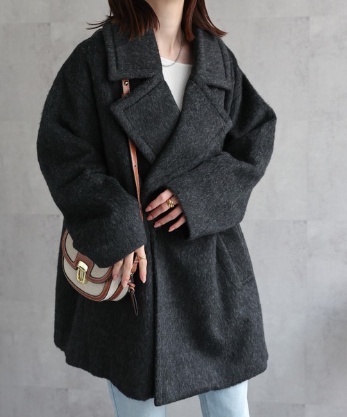 セール】ミドル丈 シャギーピーコート（ピーコート）｜sakishimatokyo