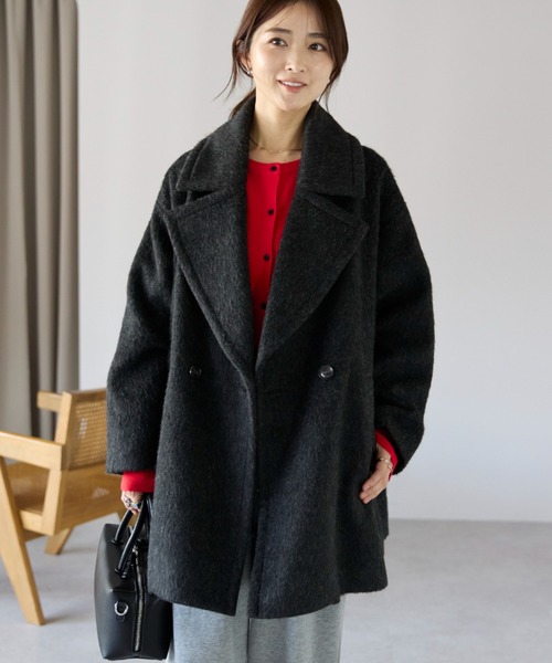 セール】ミドル丈 シャギーピーコート（ピーコート）｜sakishimatokyo