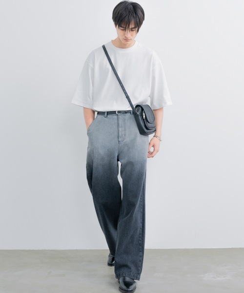 セール】Wide straight gradation denim / ワイドストレート