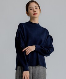 【WEB限定】袖フリル付きニットプルオーバー
