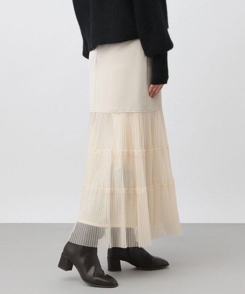A part by(アパートバイ)の「チュールキリカエスカート(スカート・レディース・ブラック/ベージュ・MEDIUM/SMALL)」の20枚目の写真
