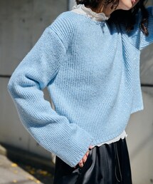 FREE'S MART | ◆スパンコールボートネックショート丈ニット(ニット/セーター)