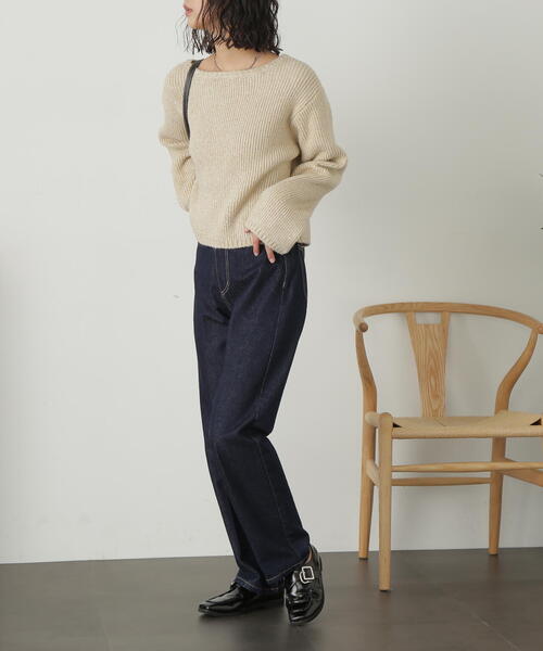 FREE'S MART（フリーズマート）の「◆スパンコールボートネックショート丈ニット（ニット/セーター・レディース・ホワイト/ブルー/グレー・FREE）」の16枚目の写真