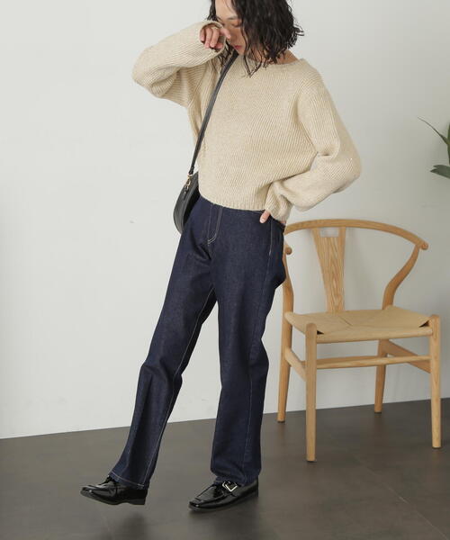 FREE'S MART（フリーズマート）の「◆スパンコールボートネックショート丈ニット（ニット/セーター・レディース・ホワイト/ブルー/グレー・FREE）」の15枚目の写真