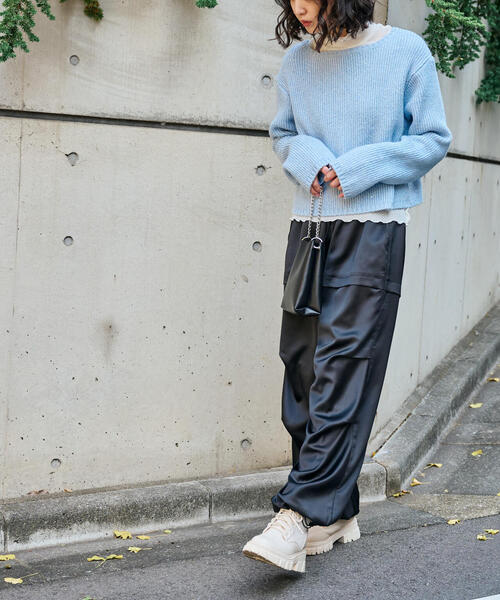 FREE'S MART（フリーズマート）の「◆スパンコールボートネックショート丈ニット（ニット/セーター・レディース・ホワイト/ブルー/グレー・FREE）」の20枚目の写真