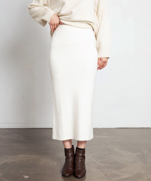 LIENCOEUR（リアンクール）の「スムースニットタイトスカート（スカート・レディース・ブラウン/ベージュ/ブラック・FREE）」の3枚目の写真