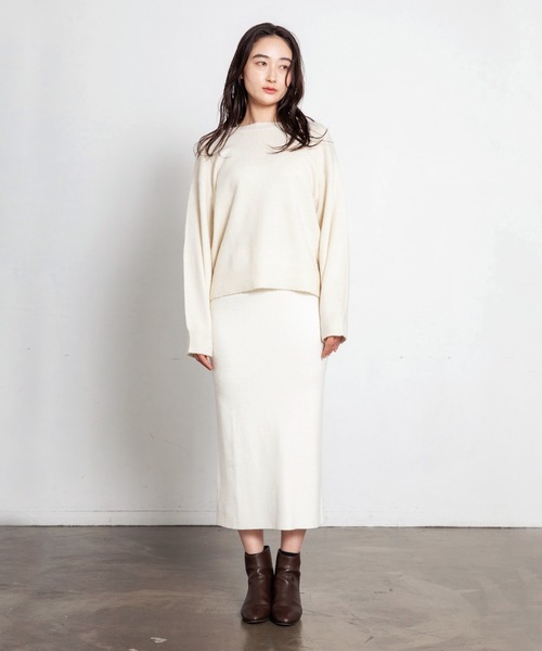 LIENCOEUR（リアンクール）の「スムースニットタイトスカート（スカート・レディース・ブラウン/ベージュ/ブラック・FREE）」の18枚目の写真
