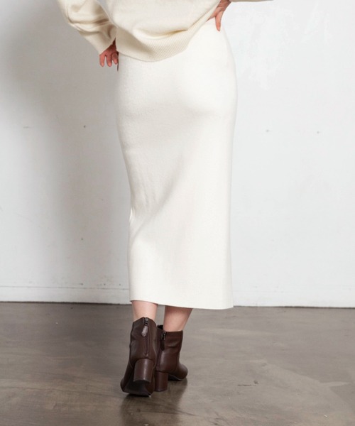 LIENCOEUR（リアンクール）の「スムースニットタイトスカート（スカート・レディース・ブラウン/ベージュ/ブラック・FREE）」の5枚目の写真