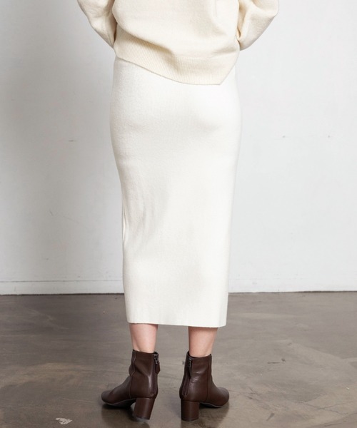 LIENCOEUR（リアンクール）の「スムースニットタイトスカート（スカート・レディース・ブラウン/ベージュ/ブラック・FREE）」の6枚目の写真