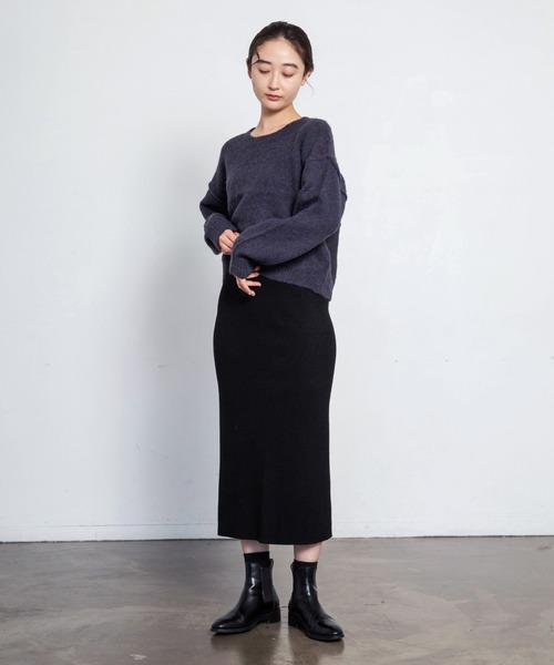 LIENCOEUR（リアンクール）の「スムースニットタイトスカート（スカート・レディース・ブラウン/ベージュ/ブラック・FREE）」の17枚目の写真