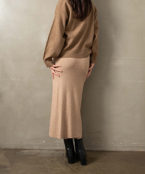 LIENCOEUR（リアンクール）の「スムースニットタイトスカート（スカート・レディース・ブラウン/ベージュ/ブラック・FREE）」の11枚目の写真