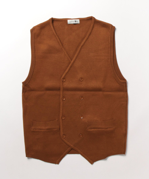 aimoha(アイモハ)の「aimoha men ダブルニットべスト(ベスト・メンズ・ブラウン/ベージュ・MEDIUM/X-LARGE/LARGE/XX-LARGE)」の9枚目の写真
