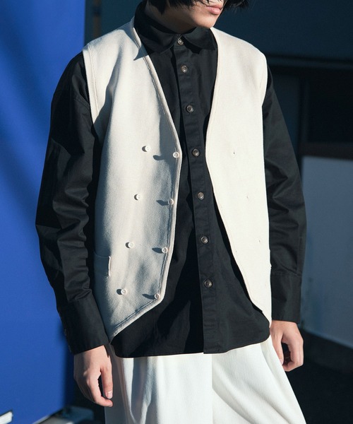 aimoha(アイモハ)の「aimoha men ダブルニットべスト(ベスト・メンズ・ブラウン/ベージュ・MEDIUM/X-LARGE/LARGE/XX-LARGE)」の14枚目の写真