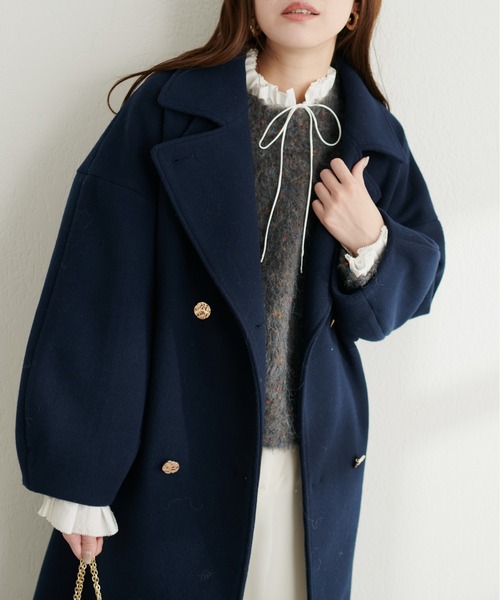 natural couture(ナチュラルクチュール)の「カラフルMIXネップニット(ニット/セーター・レディース・チャコールグレー/パープル/サックスブルー/アイボリー・FREE)」の21枚目の写真