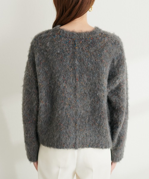 natural couture(ナチュラルクチュール)の「カラフルMIXネップニット(ニット/セーター・レディース・チャコールグレー/パープル/サックスブルー/アイボリー・FREE)」の19枚目の写真