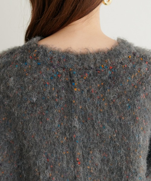 natural couture(ナチュラルクチュール)の「カラフルMIXネップニット(ニット/セーター・レディース・チャコールグレー/パープル/サックスブルー/アイボリー・FREE)」の9枚目の写真
