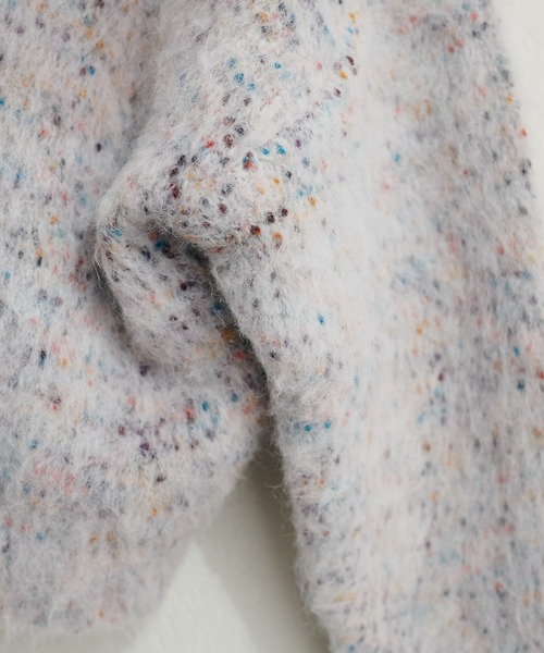 natural couture(ナチュラルクチュール)の「カラフルMIXネップニット(ニット/セーター・レディース・チャコールグレー/パープル/サックスブルー/アイボリー・FREE)」の5枚目の写真
