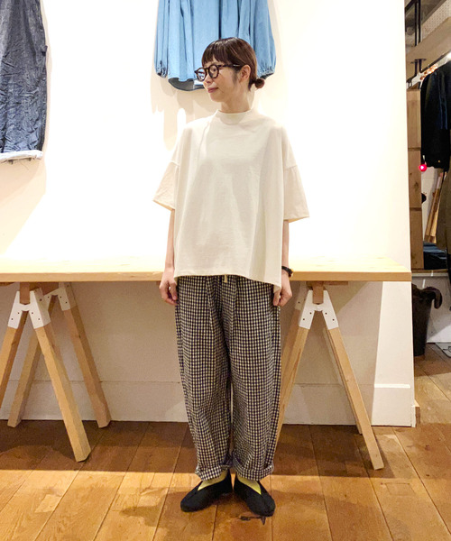 Brocante（ブロカント）の「[Brocante / ブロカント]  ヴィンテージ天竺 アリエールシャツ（Tシャツ/カットソー・レディース・ミント/ブラック/アイボリー/ライトグレー/ホワイト・2）」の6枚目の写真