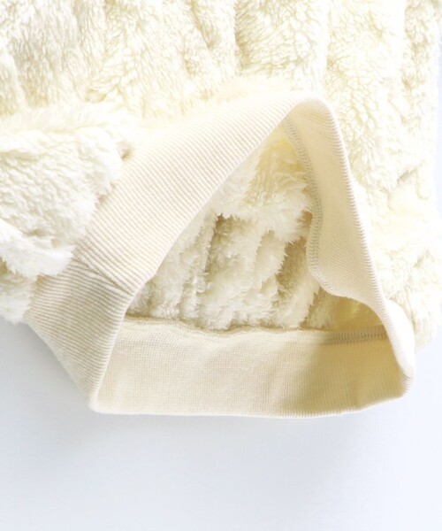 BRANSHES(ブランシェス)の「ケーブルボアワンピース(ワンピース・キッズ・ブラウン/アイボリー/ラベンダー・90/100/110/120/130/140/150)」の8枚目の写真