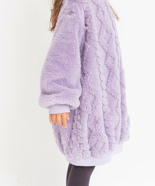 BRANSHES(ブランシェス)の「ケーブルボアワンピース(ワンピース・キッズ・ブラウン/アイボリー/ラベンダー・90/100/110/120/130/140/150)」の15枚目の写真