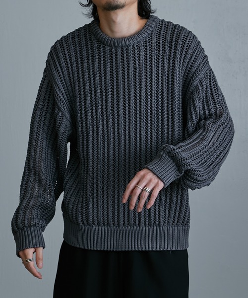 Lui's（ルイス）の「透かし編みプルオーバーニット（ニット