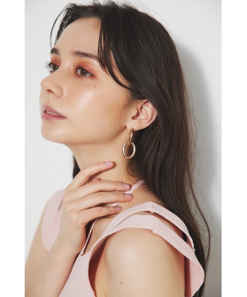rienda（リエンダ）の「ダブルリングピアス（ピアス（両耳用）・レディース・ゴールド/シルバー・FREE）」の7枚目の写真