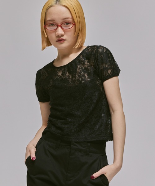 FEKETE（フェケテ）の「LACE PUFF SLEEVE BLOUSE / 総レース