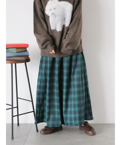 ehka sopo（エヘカソポ）の「チェックタックスカート（スカート・レディース・グリーン/ブルー/イエロー・F）」の2枚目の写真