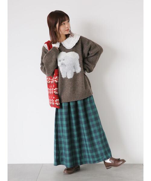 ehka sopo（エヘカソポ）の「チェックタックスカート（スカート・レディース・グリーン/ブルー/イエロー・F）」の5枚目の写真