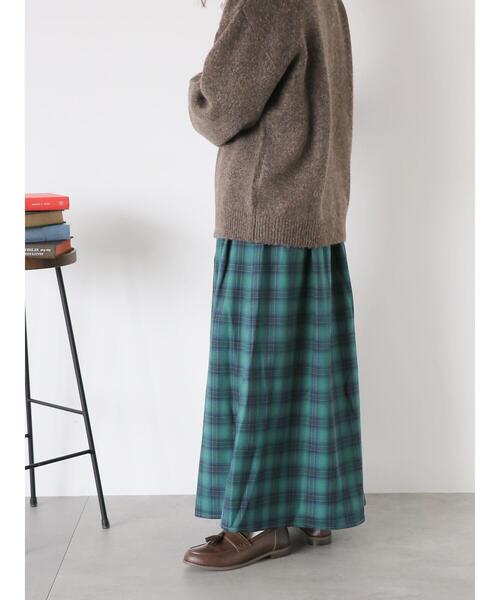 ehka sopo（エヘカソポ）の「チェックタックスカート（スカート・レディース・グリーン/ブルー/イエロー・F）」の6枚目の写真