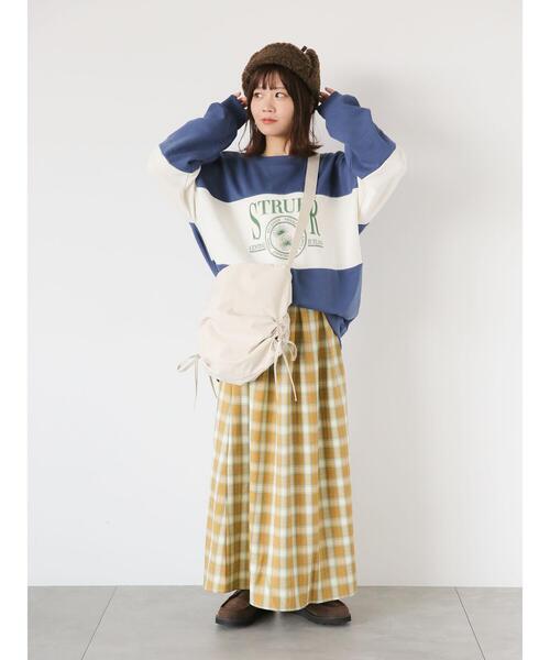 ehka sopo（エヘカソポ）の「チェックタックスカート（スカート・レディース・グリーン/ブルー/イエロー・F）」の7枚目の写真