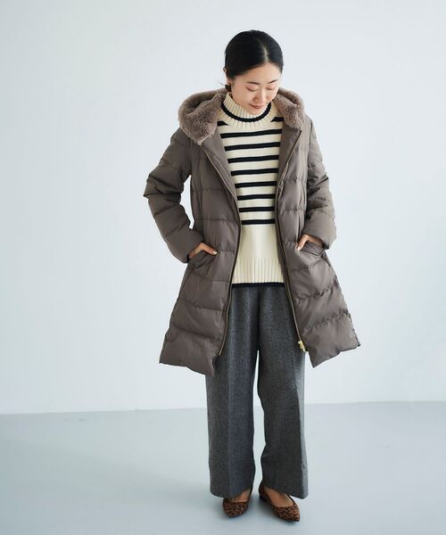 le.coeur blanc(ルクールブラン)の「ボーダーハイネックニットプルオーバー(ニット/セーター・レディース・ホワイト系その他2/ブラック系その他/ベージュ系その他2・38)」の20枚目の写真