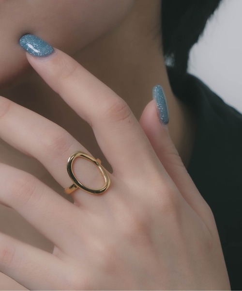 yu-ka（ユーカ）の「YU-KA:オーバルデザインリング（リング・レディース・ゴールド/シルバー・FREE）」の7枚目の写真
