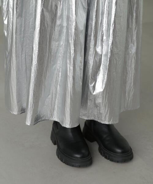 FREE'S MART（フリーズマート）の「◆メタリックティアードギャザースカート（スカート・レディース・シルバー・MEDIUM/SMALL）」の12枚目の写真
