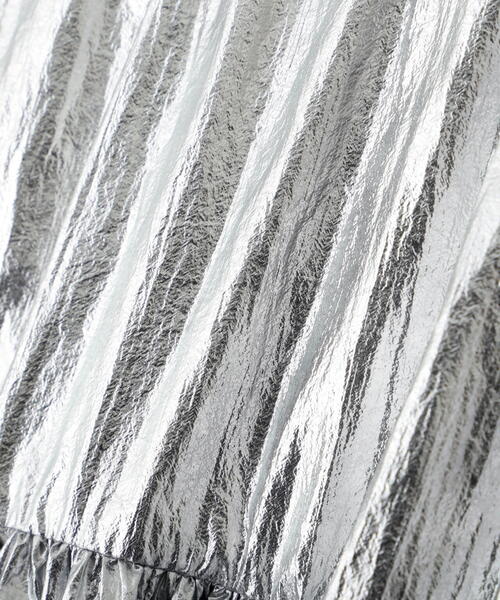 FREE'S MART（フリーズマート）の「◆メタリックティアードギャザースカート（スカート・レディース・シルバー・MEDIUM/SMALL）」の14枚目の写真