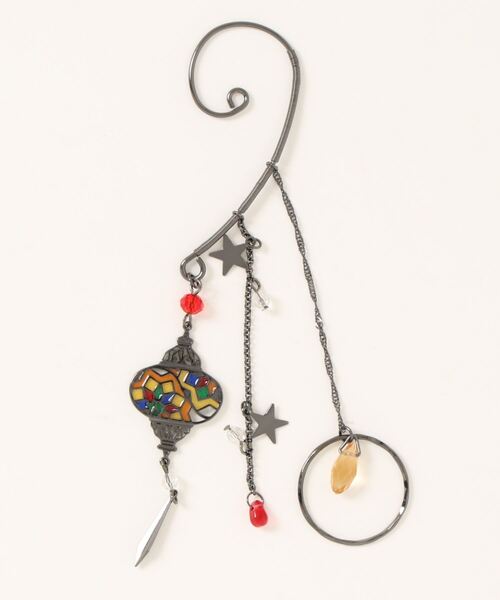 チャイハネ（チャイハネ）の「【チャイハネ】トルランプイヤーフック（イヤーカフ・レディース・ブルー/オレンジ/パープル/グリーン/ホワイト・FREE）」の5枚目の写真