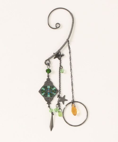 チャイハネ（チャイハネ）の「【チャイハネ】トルランプイヤーフック（イヤーカフ・レディース・ブルー/オレンジ/パープル/グリーン/ホワイト・FREE）」の3枚目の写真