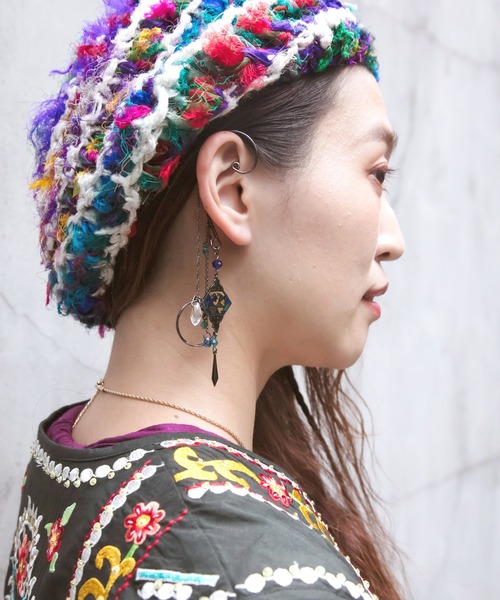 チャイハネ（チャイハネ）の「【チャイハネ】トルランプイヤーフック（イヤーカフ・レディース・ブルー/オレンジ/パープル/グリーン/ホワイト・FREE）」の7枚目の写真