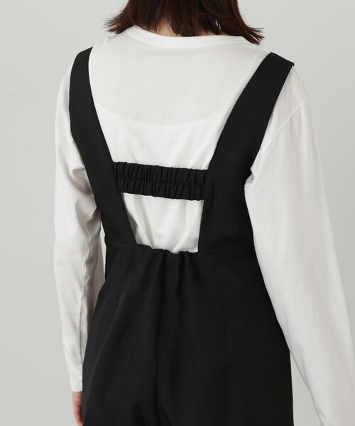 N.(N. Natural Beauty Basic)(エヌエヌナチュラルビューティーベーシック)の「◆カーブネックサロペットパンツ(サロペット/オーバーオール・レディース・ブラック/ブラウン・MEDIUM)」の12枚目の写真