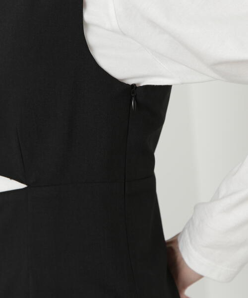 N.(N. Natural Beauty Basic)(エヌエヌナチュラルビューティーベーシック)の「◆カーブネックサロペットパンツ(サロペット/オーバーオール・レディース・ブラック/ブラウン・MEDIUM)」の13枚目の写真