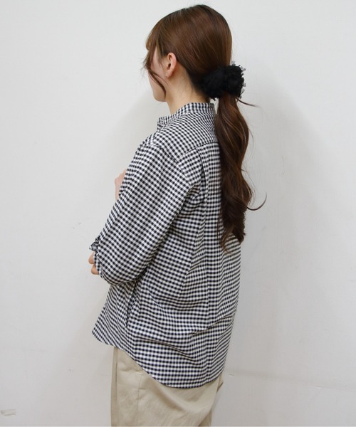 DANTON/ダントン バンドカラーシャツロングスリーブ チェック