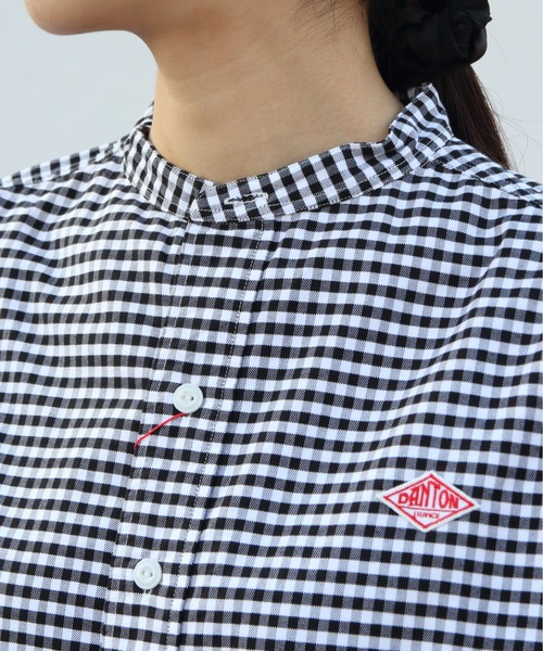 DANTON/ダントン バンドカラーシャツロングスリーブ チェック