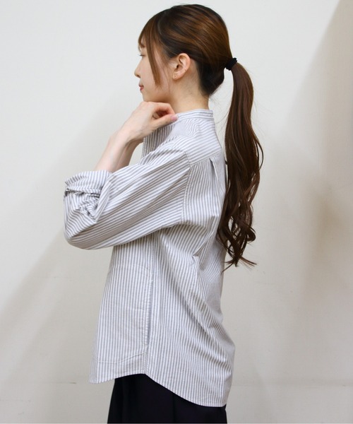 DANTON（ダントン）の「DANTON/ダントン バンドカラーシャツロング